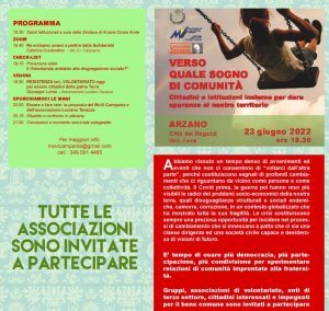“Verso quale sogno di comunità” domani, giovedì 23 giugno, alla “Città dei ragazzi”