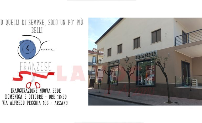Domani l’inaugurazione della nuova sede della Farmacia Franzese