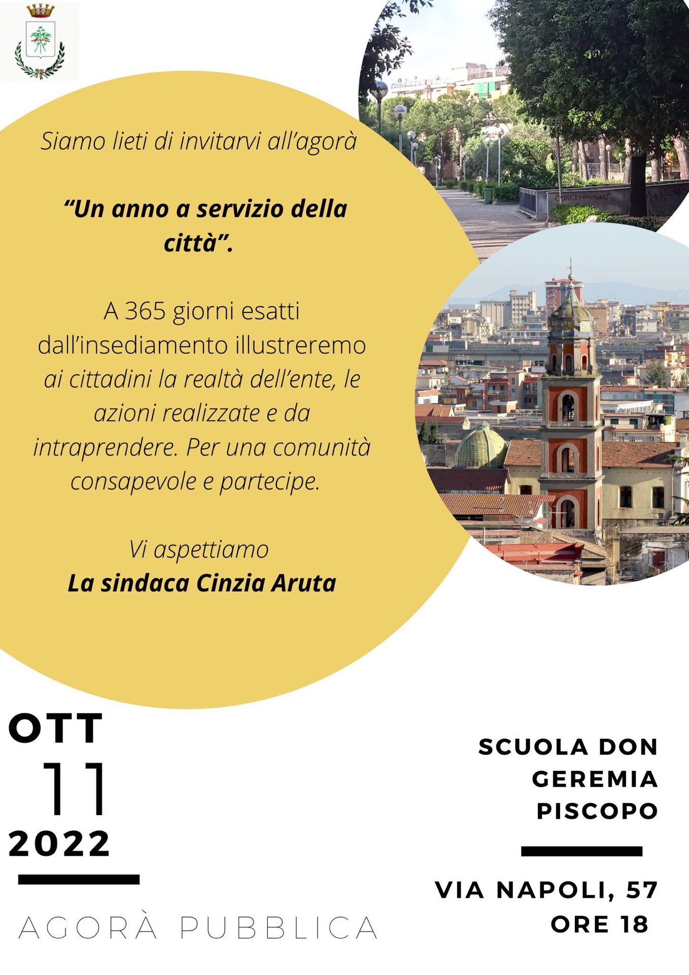 Un anno a servizio della città. Il bilancio della maggioranza Aruta