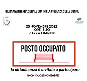 Giornata Internazionale contro la violenza sulle donne, manifestazione in piazza Cimmino, venerdì 25 alle ore 16.30