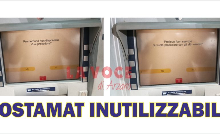 Sabato, domenica e lunedi, non è Eduardo ma l’inefficiente Postamat arzanese