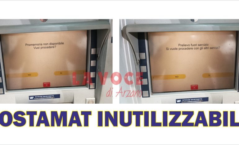 Sabato, domenica e lunedi, non è Eduardo ma l’inefficiente Postamat arzanese