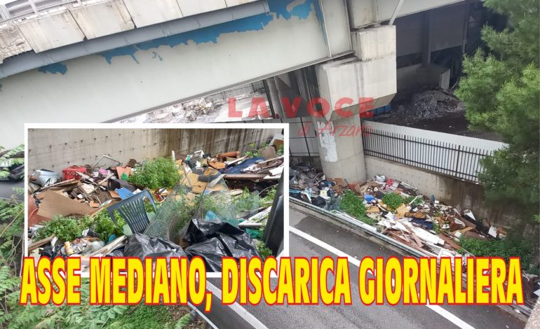 Asse Mediano, svincolo di Arzano una discarica a cielo aperto