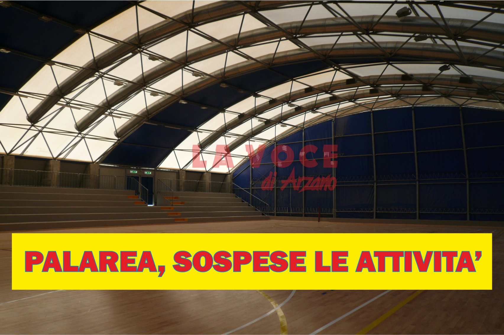PalaRea, sospensione provvisoria delle attività sportive