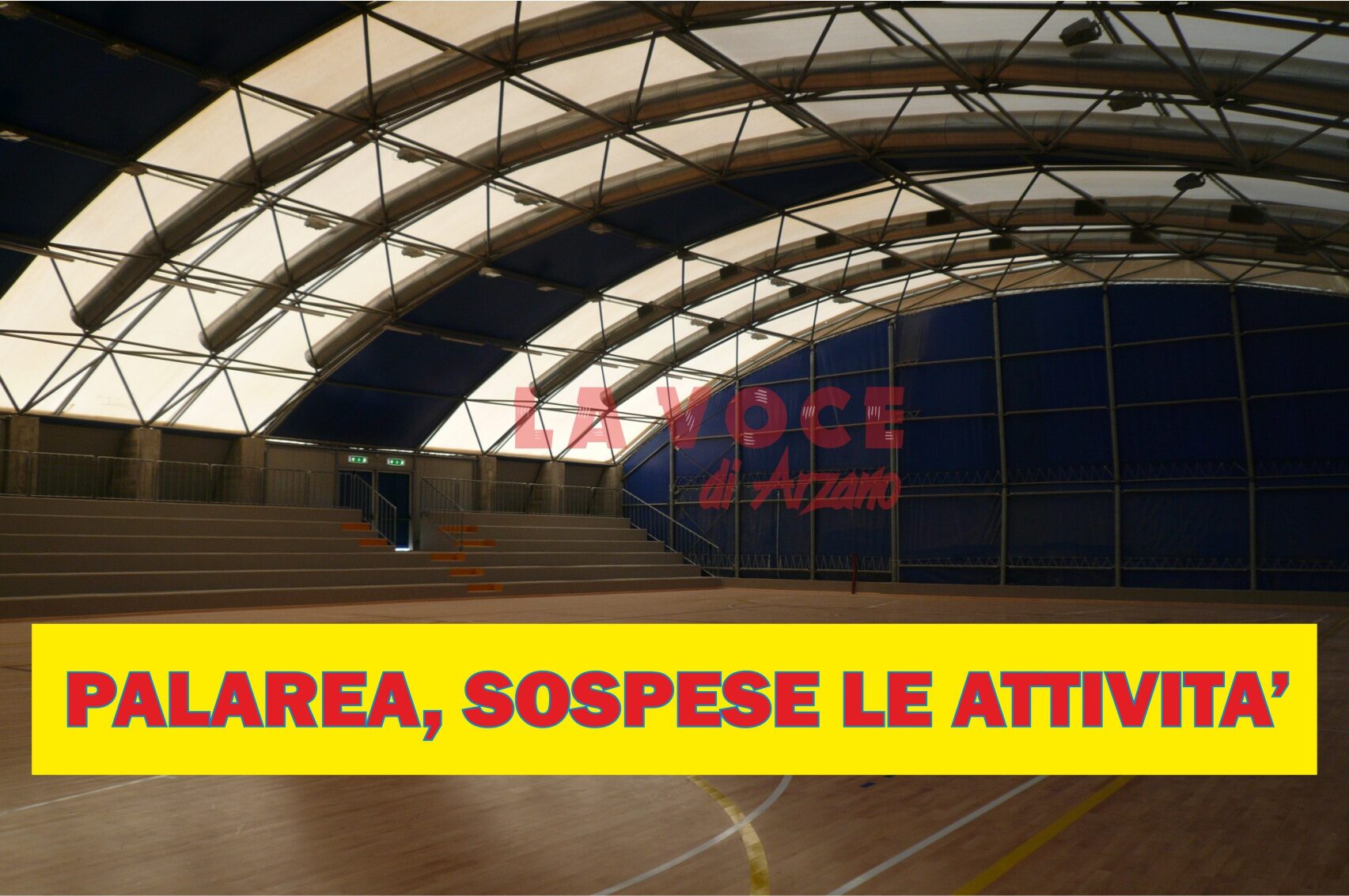 PalaRea, sospensione provvisoria delle attività sportive