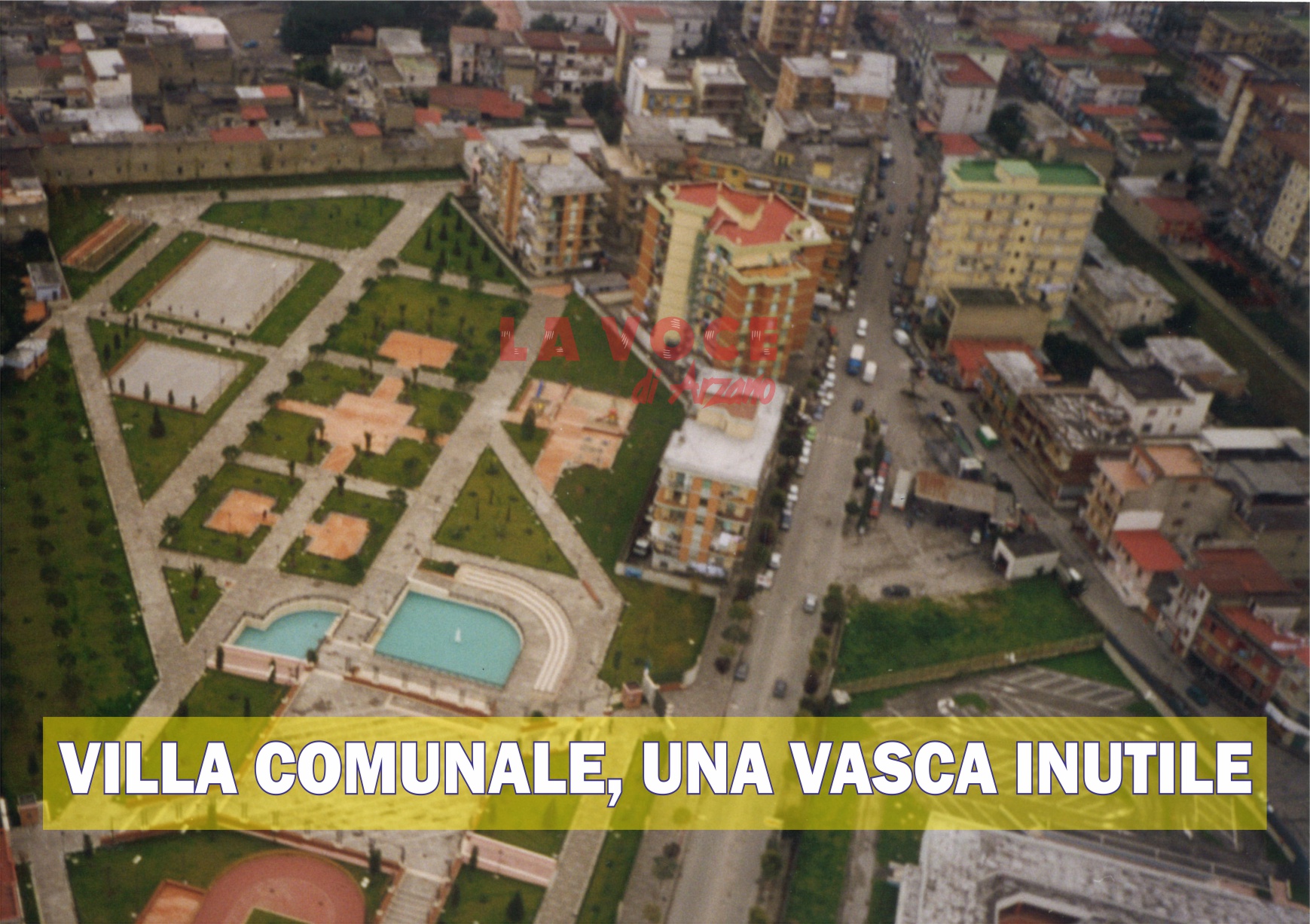 Villa comunale, trasformare la vasca in un anfiteatro