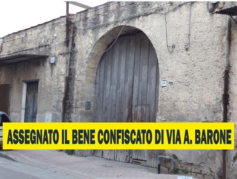 Assegnato il bene confiscato di via Alberto Barone
