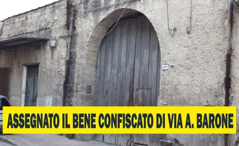 Assegnato il bene confiscato di via Alberto Barone