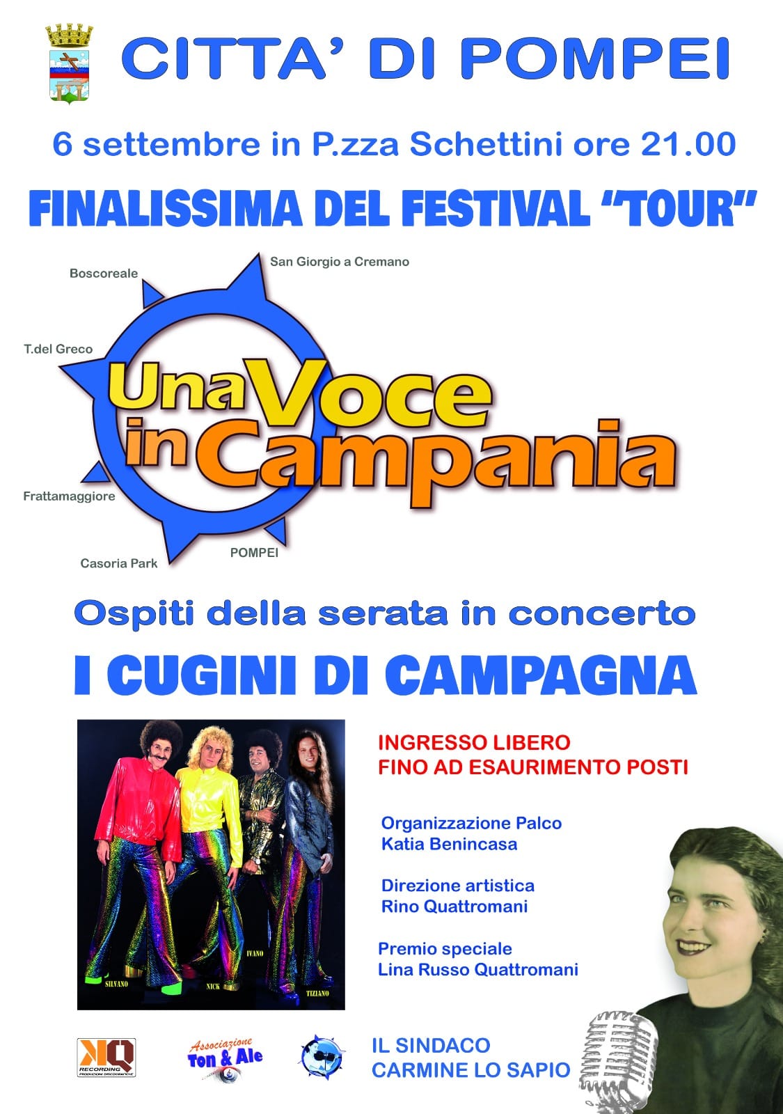 “Una Voce in Campania” gran finale con i Cugini di Campagna a Pompei