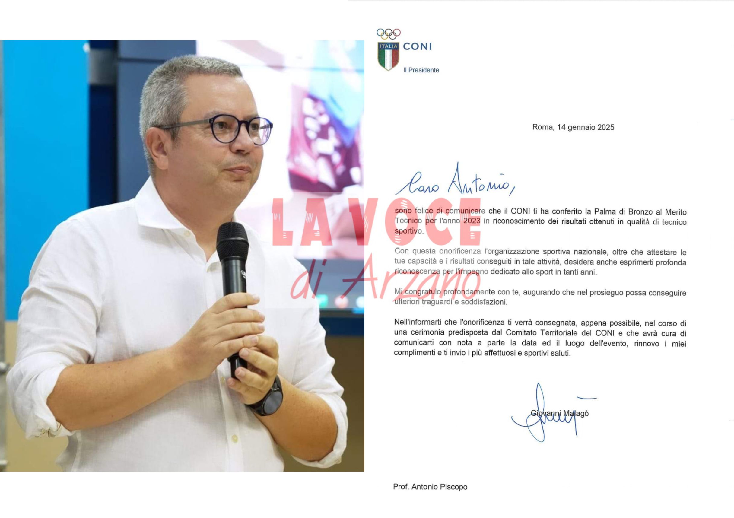 Importante conferimento per il coach dell’Arzano Volley Antonio Piscopo