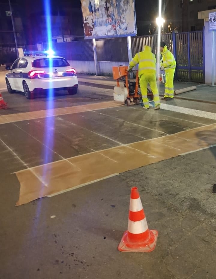 Sicurezza stradale, si parte con la segnaletica orizzontale