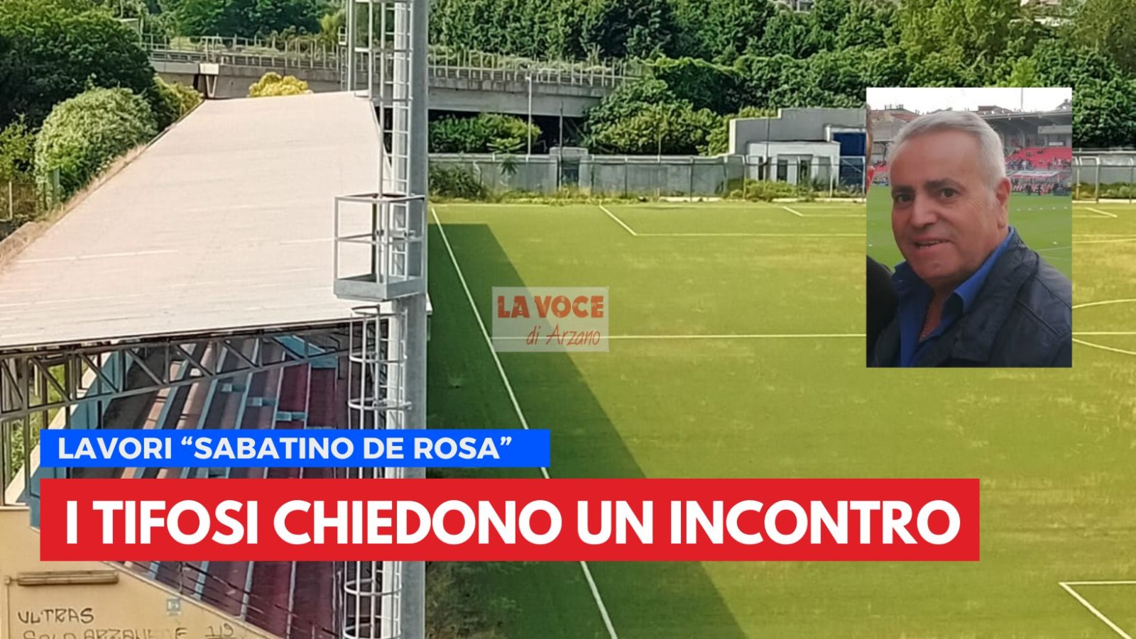 Lavori stadio Sabatino De Rosa, i tifosi vogliono conoscere i tempi